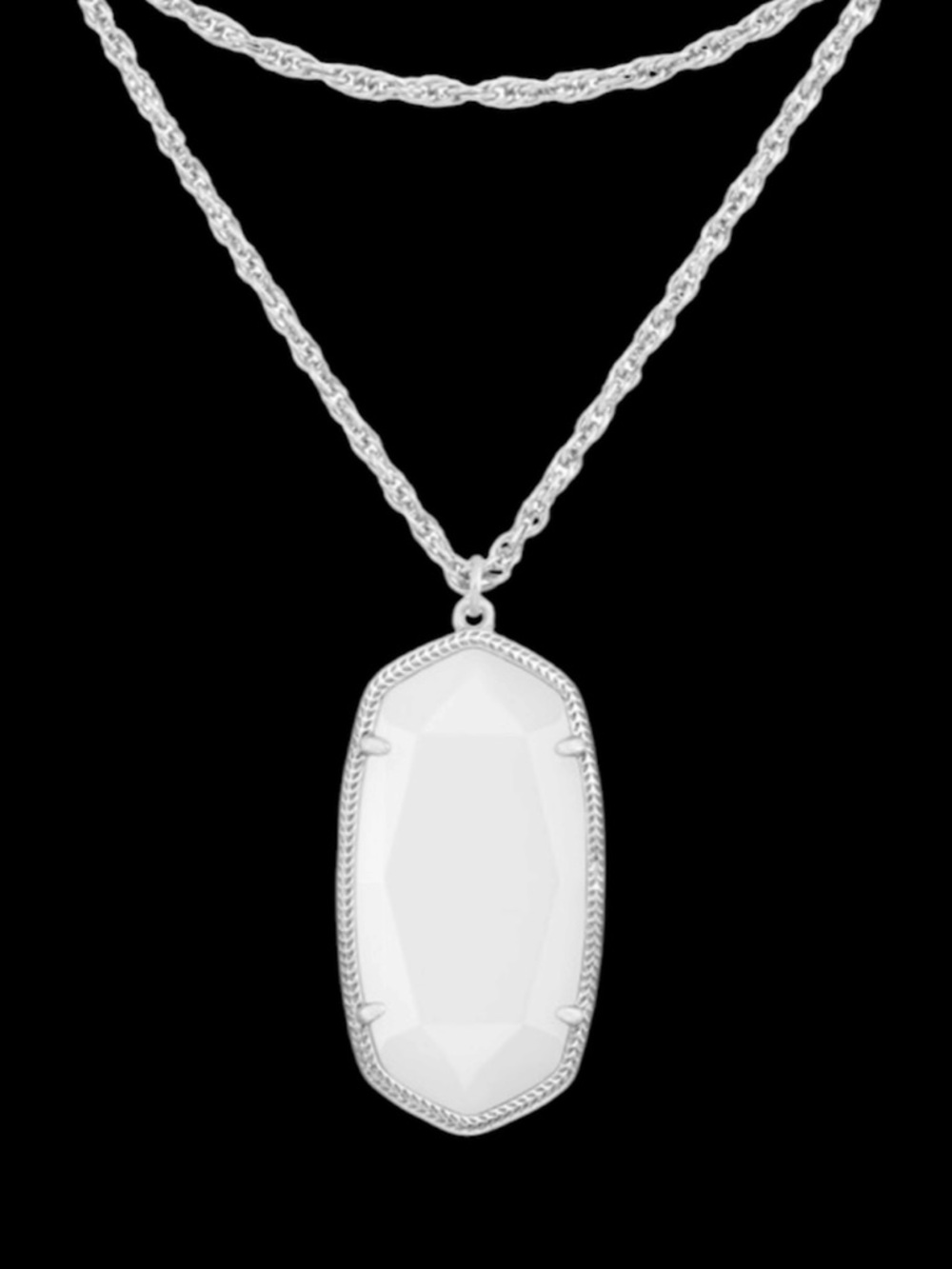 Kendra Scott Rae Silver Necklace in White